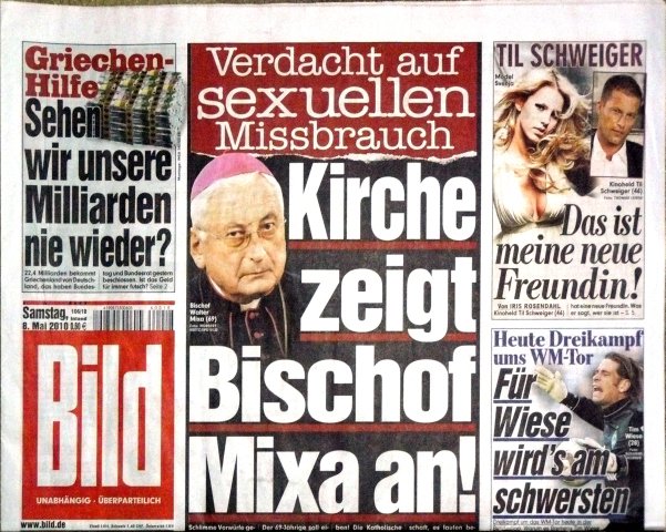 2010-05-08 Verdacht auf sexuellen Missbrauch. Kirche zeigt Bischof Mixa an!